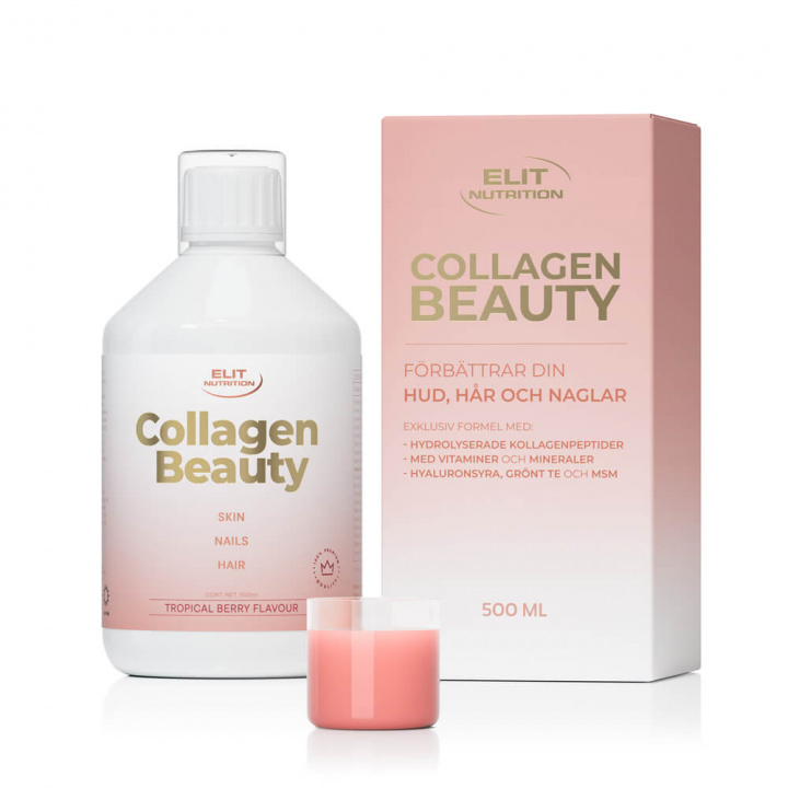 Elit Nutrition Collagen Beauty, 500 ml (Tropical Berry) ryhmässä Ravintolisät & Elintarvikkeet / Nivelten terveys / Kollageeni @ Tillskottsbolaget (ELIT65733)