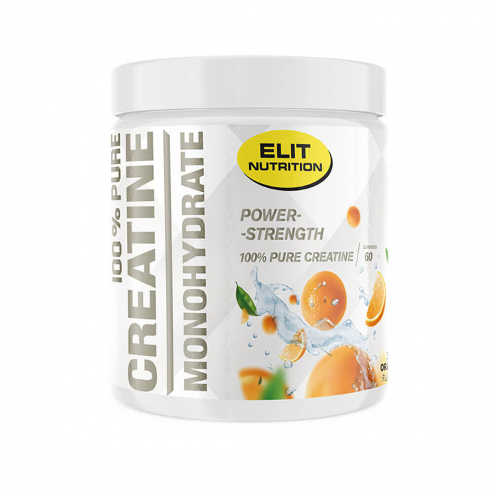 Elit Nutrition 100% Pure Creatine Monohydrate, 300 g (Orange) ryhmässä Ravintolisät & Elintarvikkeet / Kreatiini / Kreatiinimonohydraatti @ Tillskottsbolaget (ELIT7658-2)