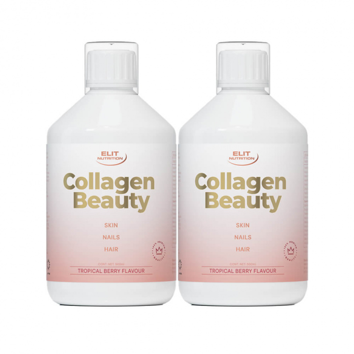 2 x Elit Nutrition Collagen Beauty, 500 ml (Tropical Berry) ryhmässä Ravintolisät & Elintarvikkeet / Nivelten terveys / Kollageeni @ Tillskottsbolaget (ELIT85667)