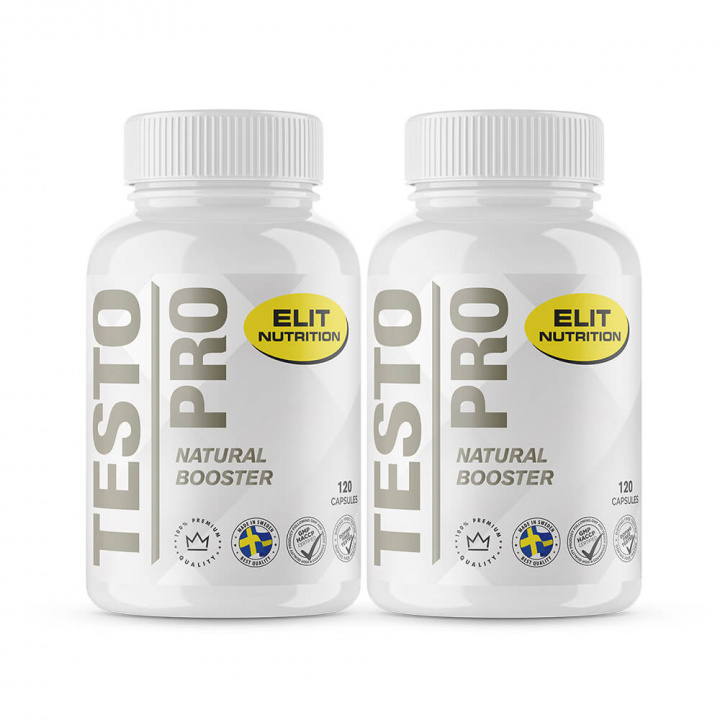 2 x Elit Nutrition Testo Pro, 120 caps ryhmässä Ravintolisät & Elintarvikkeet / Lihaskasvu / Testobooster @ Tillskottsbolaget (ELIT85783)