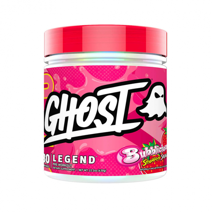 Ghost Legend V4, 30 serv. (Bubblicious Strawberry Splash) ryhmässä Ravintolisät & Elintarvikkeet / Suorituskyvyn parantajat / Pre-Workout / PWO @ Tillskottsbolaget (GHOST6784-8)