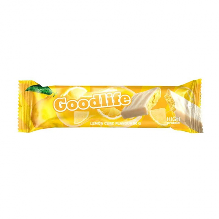Goodlife Proteinbar, 50 g (Lemon Curd) ryhmässä Patukat / Proteiinipatukat @ Tillskottsbolaget (GOODLIFE9453-10)