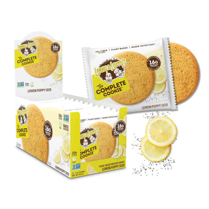 12 x Lenny & Larry´s The Complete Cookie, 113 g (Lemon Poppy Seed) ryhmässä Patukat / Proteiinipatukat @ Tillskottsbolaget (LENNY63923)