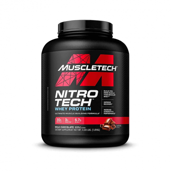 MuscleTech Nitro-Tech Performance Series, 1,8 kg (Chocolate) ryhmässä Ravintolisät & Elintarvikkeet / Proteiinijauhe / Isolaattiproteiini @ Tillskottsbolaget (MUSCLETECH7583-2)