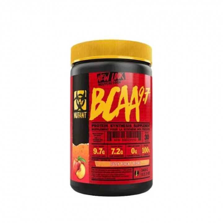 Mutant BCAA 9.7, 30 servings (Fuzzy Peach) ryhmässä Ravintolisät & Elintarvikkeet / Aminohapot / BCAA @ Tillskottsbolaget (MUTANT0017-7)