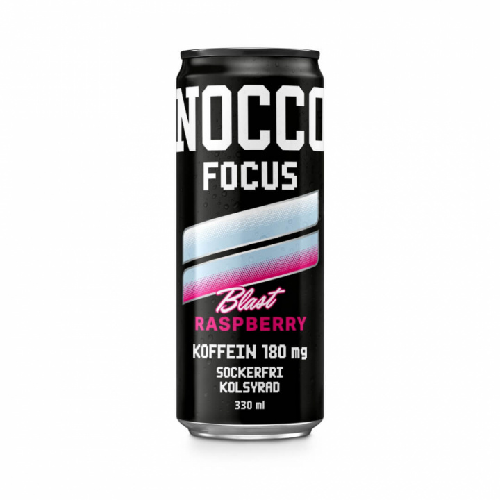NOCCO FOCUS, 330 ml (Raspberry Blast) ryhmässä Juomat / Energiajuoma @ Tillskottsbolaget (NOCCOFOCUS-3)