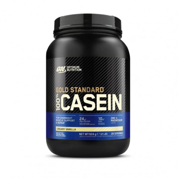 Optimum Nutrition 100% Casein Gold Standard, 909 g (Creamy Vanilla) ryhmässä Ravintolisät & Elintarvikkeet / Proteiinijauhe / Kaseiiniproteiini @ Tillskottsbolaget (OPTIMUM005TBCCB)