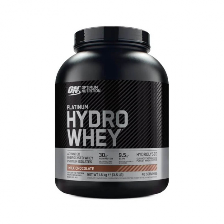 Optimum Nutrition Platinum Hydro Whey, 1,6 kg (Milk Chocolate) ryhmässä Ravintolisät & Elintarvikkeet / Proteiinijauhe / Hydrolysaatti @ Tillskottsbolaget (OPTIMUM0061-3)