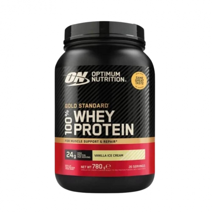 Optimum Nutrition 100% Whey Gold Standard, 768-780 g ryhmässä Ravintolisät & Elintarvikkeet / Proteiinijauhe / Heraproteiini / Whey protein @ Tillskottsbolaget (OPTIMUM007)