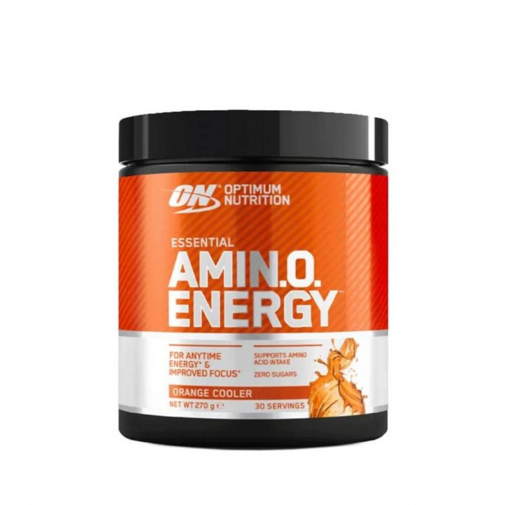 Optimum Nutrition Amino Energy, 270 g (Orange Cooler) ryhmässä Ravintolisät & Elintarvikkeet / Aminohapot / Virkistävät Aminohapot @ Tillskottsbolaget (OPTIMUM8453-6)