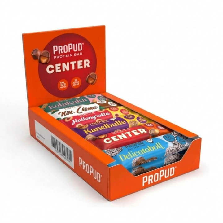 12 x ProPud Proteinbar Mix, 55 g ryhmässä Patukat / Proteiinipatukat @ Tillskottsbolaget (PROPUD3868)