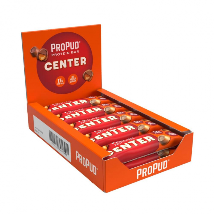 12 x ProPud Proteinbar, 55 g (Center) ryhmässä Patukat / Proteiinipatukat @ Tillskottsbolaget (PROPUD3957)