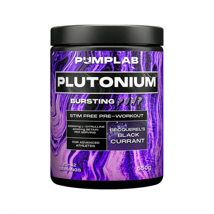 PumpLab PLUTONIUM - Stim Free PWO, 550 g ryhmässä Ravintolisät & Elintarvikkeet / Suorituskyvyn parantajat / Pumppu @ Tillskottsbolaget (PUMPLAB56345)