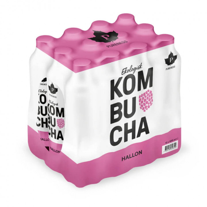 12 x Pureness Kombucha, 370 ml (Hallon) ryhmässä Ravintolisät & Elintarvikkeet / Terveystuotteet / Kombucha @ Tillskottsbolaget (PURENESS753)