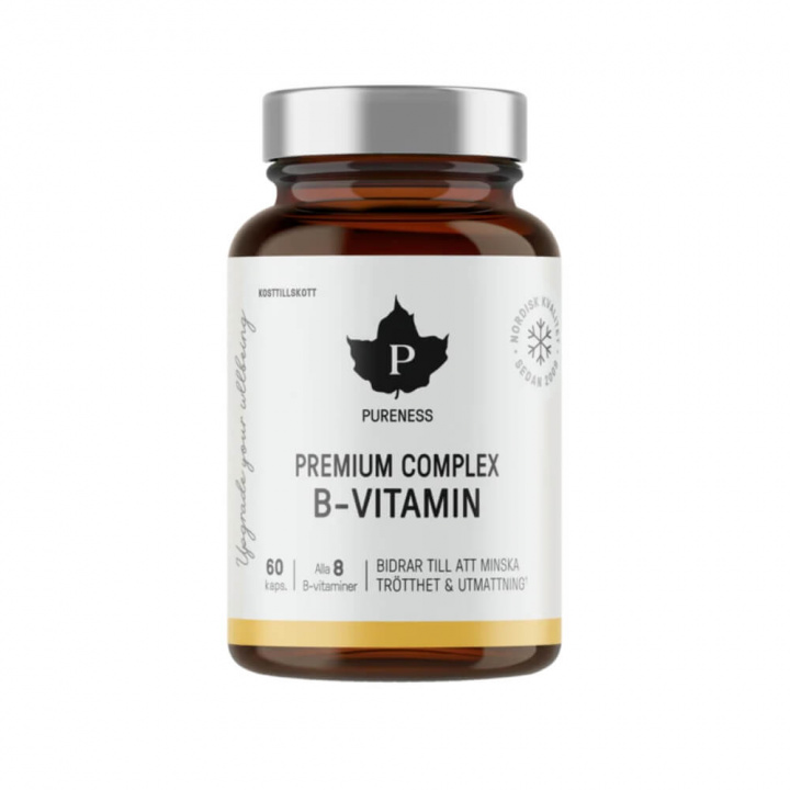 Pureness Premium Complex B-vitamin, 60 caps ryhmässä Ravintolisät & Elintarvikkeet / Vitamiinit / B-vitamiini @ Tillskottsbolaget (PURENESS7856)