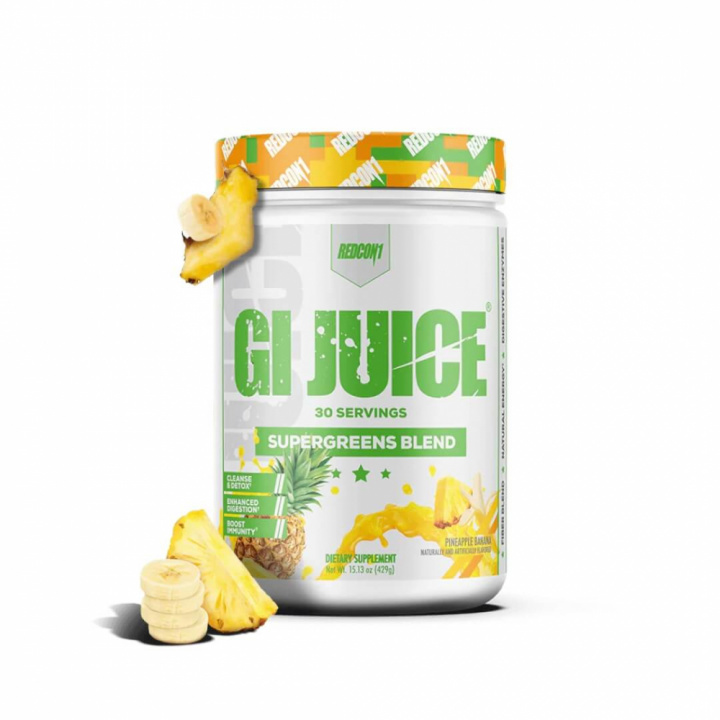 Redcon1 GI Juice, 450 g (Pineapple Banana) ryhmässä Ravintolisät & Elintarvikkeet / Terveystuotteet / Superruoat @ Tillskottsbolaget (REDCON18943-1)