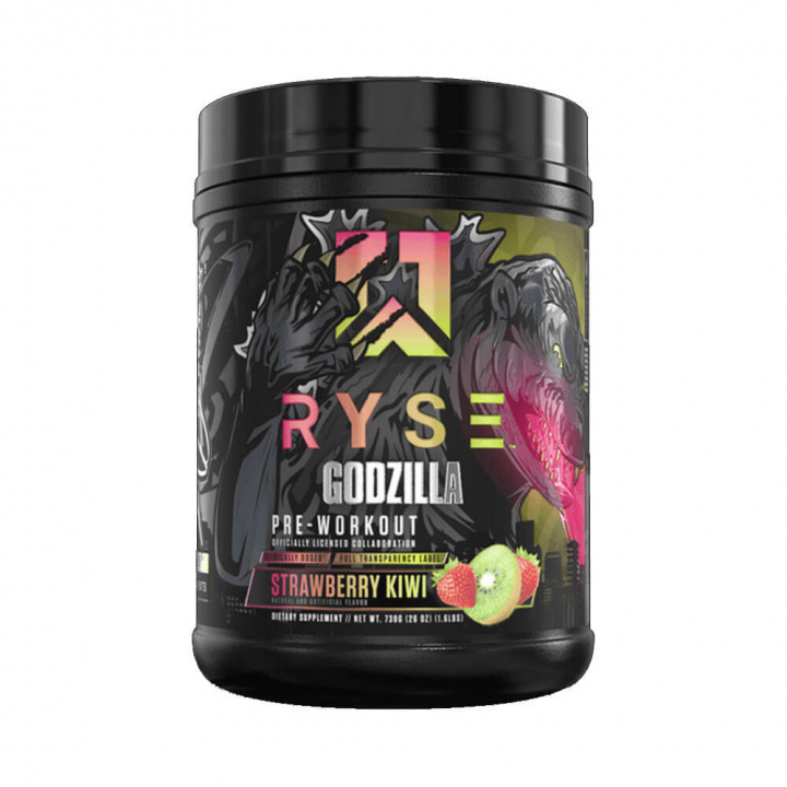 Ryse Supps Godzilla Pre-Workout, 40 serv. (Strawberry Kiwi) ryhmässä Ravintolisät & Elintarvikkeet / Suorituskyvyn parantajat / Pre-Workout / PWO @ Tillskottsbolaget (RYSE78745-4)