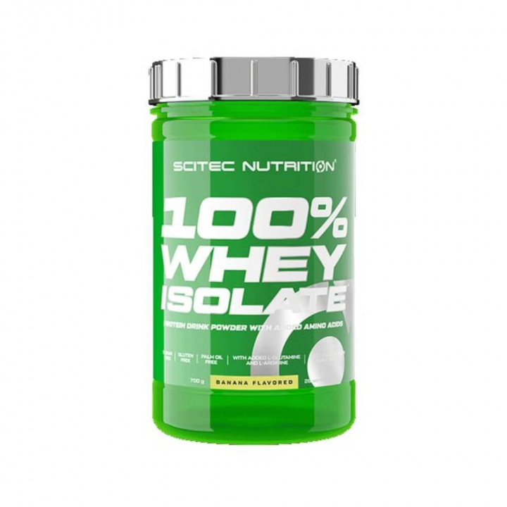 Scitec Nutrition 100% Whey Isolate, 700 g (Banana) ryhmässä Ravintolisät & Elintarvikkeet / Proteiinijauhe / Isolaattiproteiini @ Tillskottsbolaget (SCITEC754-1)