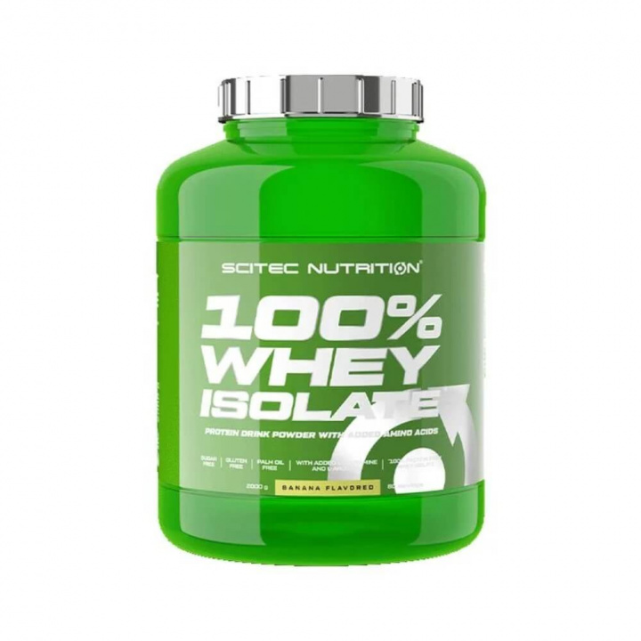 Scitec Nutrition 100% Whey Isolate, 1816 g (Banana) ryhmässä Ravintolisät & Elintarvikkeet / Proteiinijauhe / Isolaattiproteiini @ Tillskottsbolaget (SCITEC7583-1)