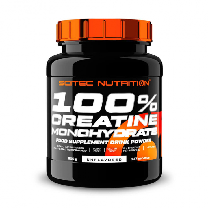 Scitec Nutrition 100% Creatine Monohydrate, 500 g ryhmässä Ravintolisät & Elintarvikkeet / Kreatiini / Kreatiinimonohydraatti @ Tillskottsbolaget (SCITEC76845)