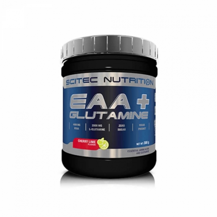 Scitec Nutrition EAA+Glutamine, 300 g (Cherry-Lime) ryhmässä Ravintolisät & Elintarvikkeet / Aminohapot / EAA @ Tillskottsbolaget (SCITEC842-1)