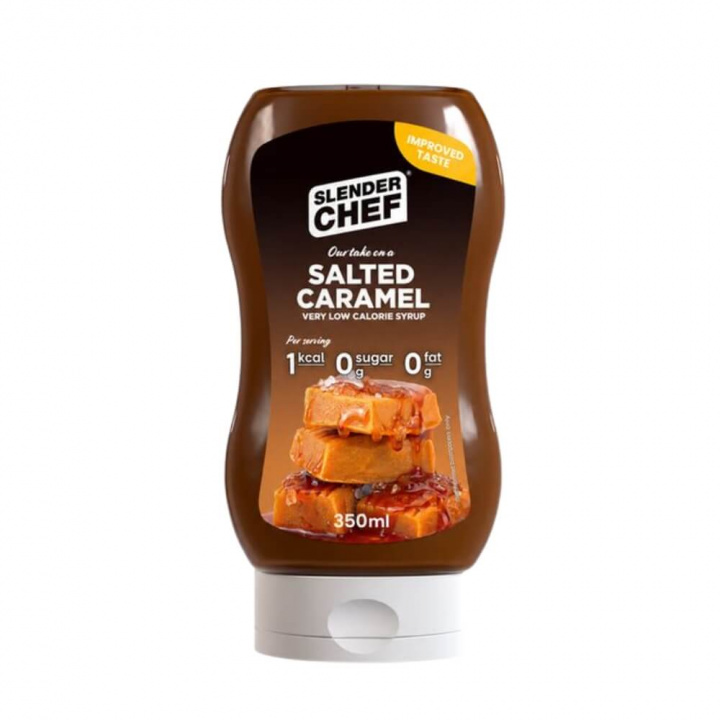 Slender Chef Syrup, 350 ml (Salted Caramel Syrup) ryhmässä Ravintolisät & Elintarvikkeet / Elintarvikkeet / Kalorivapaat kastikkeet ja lisukkeet @ Tillskottsbolaget (SLENDERCHEF001-23)