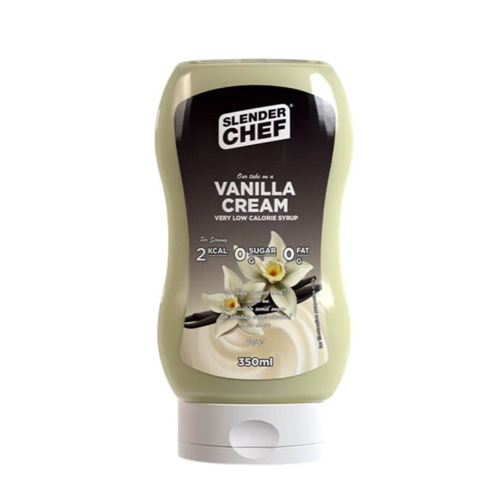 Slender Chef Syrup, 350 ml (Vanilla Cream Syrup) ryhmässä Ravintolisät & Elintarvikkeet / Elintarvikkeet / Kalorivapaat kastikkeet ja lisukkeet @ Tillskottsbolaget (SLENDERCHEF001-24)