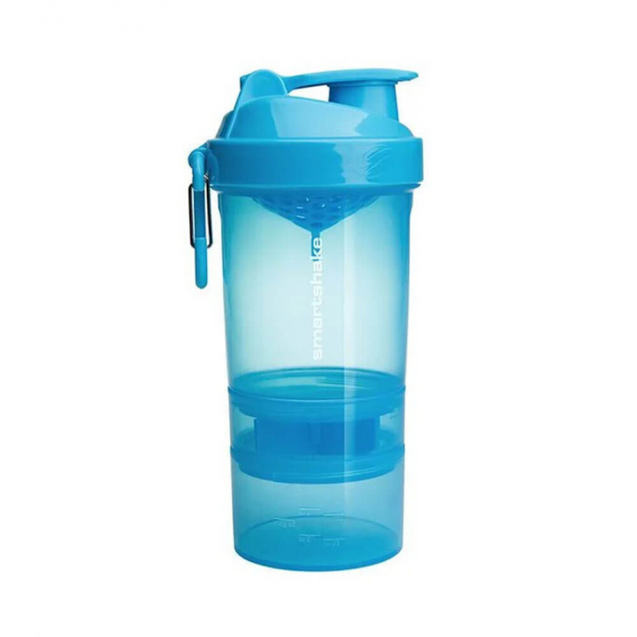 SmartShake Original2GO, 600 ml (Neon Blue) ryhmässä Treenivälineet / Juomapullot & Shakerit @ Tillskottsbolaget (SMARTSHAKE001-8)
