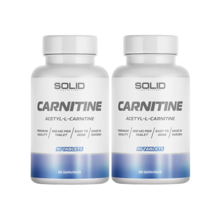 2 x SOLID Nutrition Carnitine, 90 tabs ryhmässä Ravintolisät & Elintarvikkeet / Aminohapot / Karnitiini @ Tillskottsbolaget (SOLID4532)