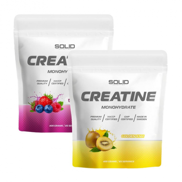 2 x SOLID Nutrition Creatine Monohydrate, 400 g ryhmässä Ravintolisät & Elintarvikkeet / Kreatiini / Kreatiinimonohydraatti @ Tillskottsbolaget (SOLID5333)