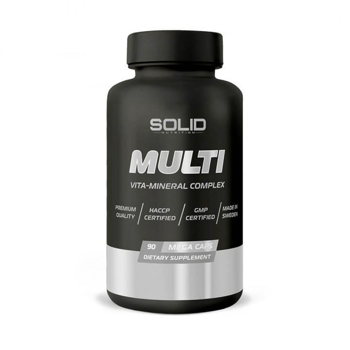 SOLID Nutrition BLACK LINE Multi, 90 mega caps ryhmässä Ravintolisät & Elintarvikkeet / Vitamiinit / Multivitamiini @ Tillskottsbolaget (SOLID55663)
