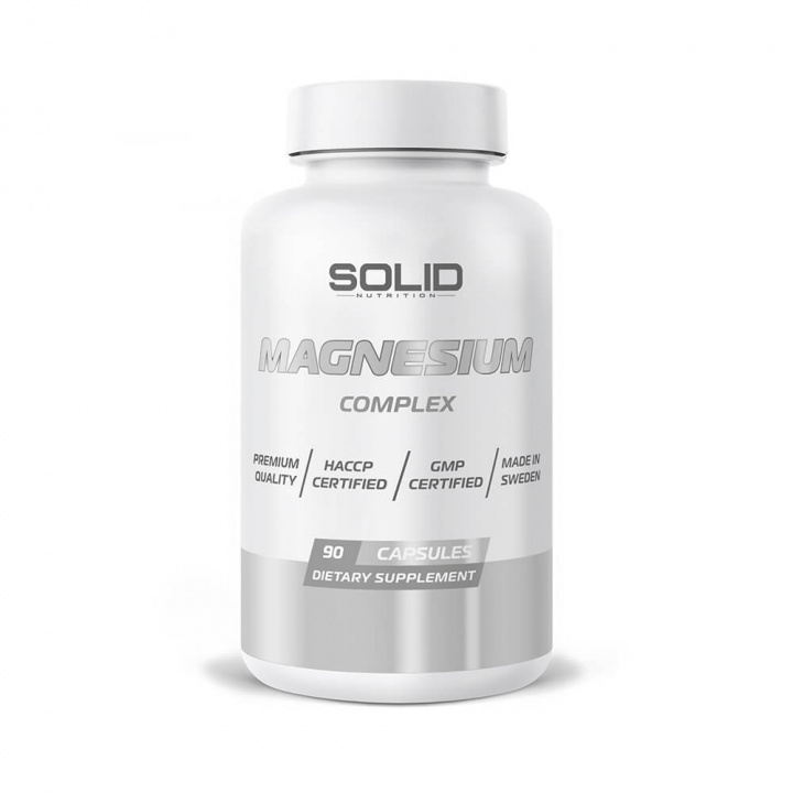 SOLID Nutrition Magnesium Complex, 90 caps ryhmässä Ravintolisät & Elintarvikkeet / Kivennäisaineet / Magnesiumi @ Tillskottsbolaget (SOLID5743)