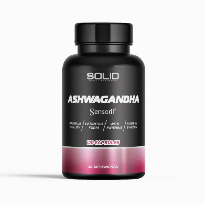 SOLID Nutrition BLACK LINE Ashwagandha, 120 caps ryhmässä Ravintolisät & Elintarvikkeet / Terveystuotteet / Adaptogeenit @ Tillskottsbolaget (SOLID65199)