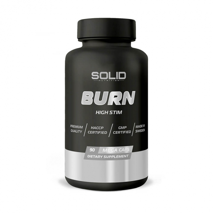 SOLID Nutrition BLACK LINE Burn, 90 mega caps ryhmässä Ravintolisät & Elintarvikkeet / Painonpudotusta / Rasvanpolttaja @ Tillskottsbolaget (SOLID65334)