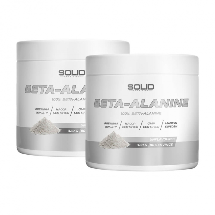2 x SOLID Nutrition Beta-Alanine, 320 g ryhmässä Ravintolisät & Elintarvikkeet / Aminohapot / Beta-Alaniini @ Tillskottsbolaget (SOLID6533)