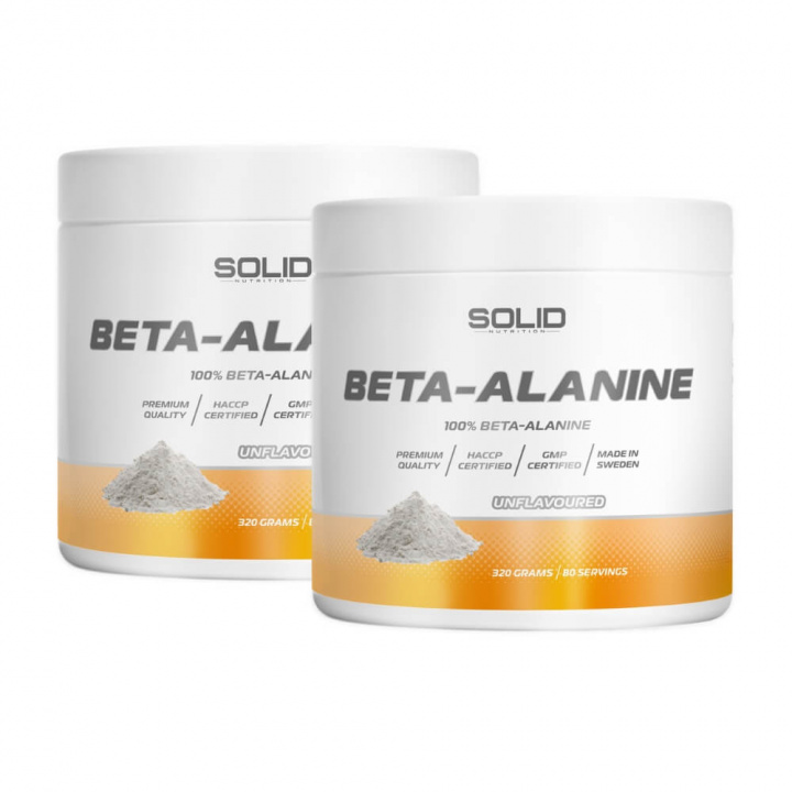 2 x SOLID Nutrition Beta-Alanine, 320 g ryhmässä Ravintolisät & Elintarvikkeet / Aminohapot / Beta-Alaniini @ Tillskottsbolaget (SOLID6533)
