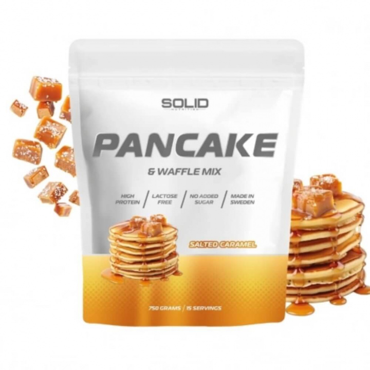 SOLID Nutrition Pancake & Waffle Mix, 750 g ryhmässä Ravintolisät & Elintarvikkeet / Elintarvikkeet / Proteiiniletut @ Tillskottsbolaget (SOLID65674)