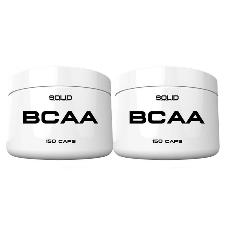 2 x SOLID Nutrition BCAA, 150 mega caps ryhmässä Ravintolisät & Elintarvikkeet / Aminohapot / BCAA @ Tillskottsbolaget (SOLID6567)