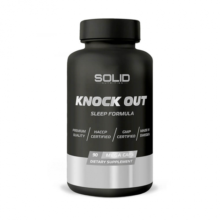 SOLID Nutrition BLACK LINE Knock Out, 90 mega caps ryhmässä Ravintolisät & Elintarvikkeet / Terveystuotteet / Uni @ Tillskottsbolaget (SOLID6573234)