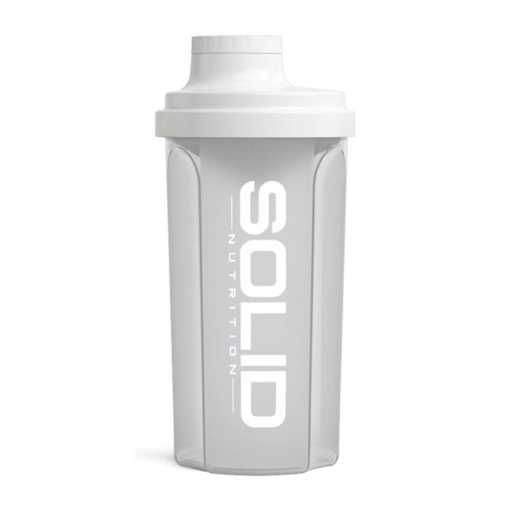 SOLID Nutrition Shaker, 500 ml (White) ryhmässä Treenivälineet / Juomapullot & Shakerit @ Tillskottsbolaget (SOLID657355-1)