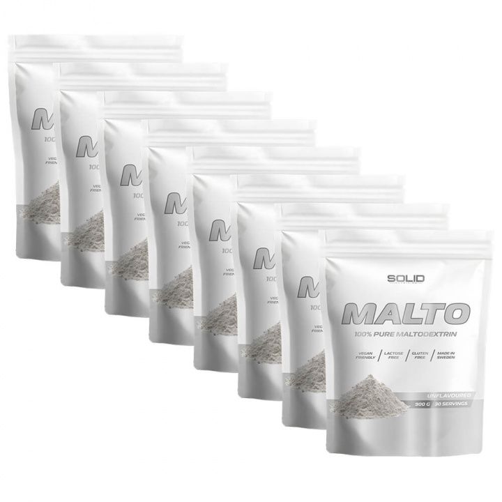 8 x SOLID Nutrition Maltodextrin, 900 g ryhmässä Ravintolisät & Elintarvikkeet / Hiilihydraatit / Maltodekstriini @ Tillskottsbolaget (SOLID65735)