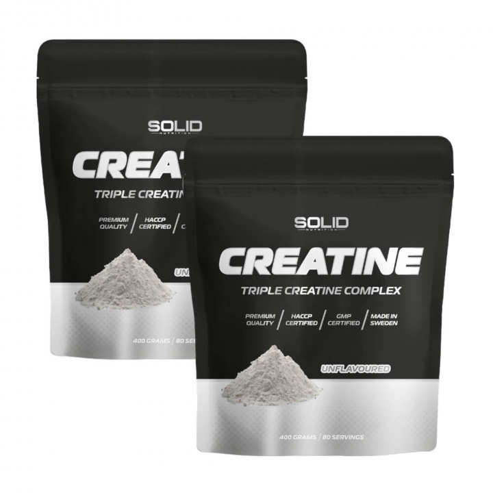 2 x SOLID Nutrition BLACK LINE Creatine, 400 g ryhmässä Ravintolisät & Elintarvikkeet / Kreatiini / Kreatiini sekoitukset @ Tillskottsbolaget (SOLID657678)