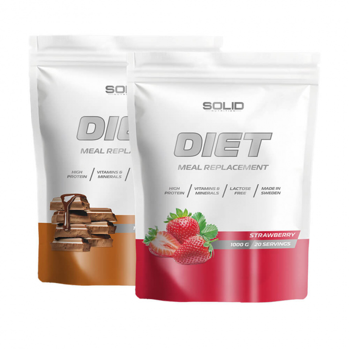 2 x SOLID Nutrition Diet, 1000 g ryhmässä Ravintolisät & Elintarvikkeet / Ateriankorvike / Laktoosittomat Ateriankorvikkeet @ Tillskottsbolaget (SOLID67422)