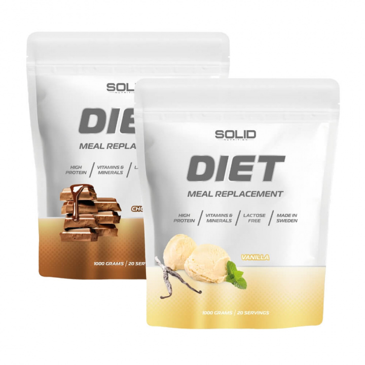 2 x SOLID Nutrition Diet, 1000 g ryhmässä Ravintolisät & Elintarvikkeet / Ateriankorvike / Laktoosittomat Ateriankorvikkeet @ Tillskottsbolaget (SOLID67422)