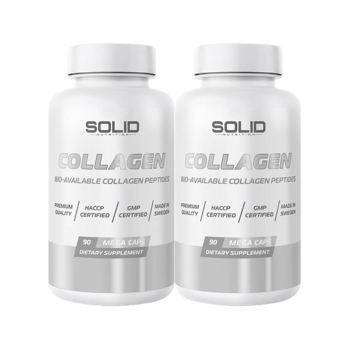 2 x SOLID Nutrition Collagen, 150 mega caps ryhmässä Ravintolisät & Elintarvikkeet / Nivelten terveys / Kollageeni @ Tillskottsbolaget (SOLID675332)