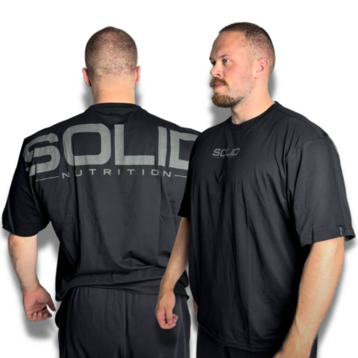 SOLID Nutrition Oversized Tee, black/grey ryhmässä Treenivälineet / Urheiluvaatteet @ Tillskottsbolaget (SOLID675819)