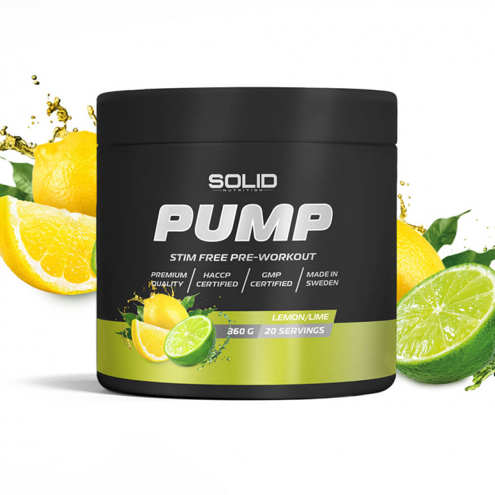 SOLID Nutrition BLACK LINE Pump, 360 g (Lemon/Lime) ryhmässä Ravintolisät & Elintarvikkeet / Suorituskyvyn parantajat / Pumppu @ Tillskottsbolaget (SOLID7532-1)