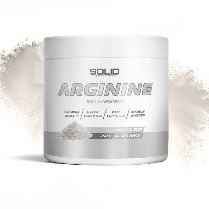 SOLID Nutrition Arginine, 250 g ryhmässä Ravintolisät & Elintarvikkeet / Aminohapot / Arginiini @ Tillskottsbolaget (SOLID7543)