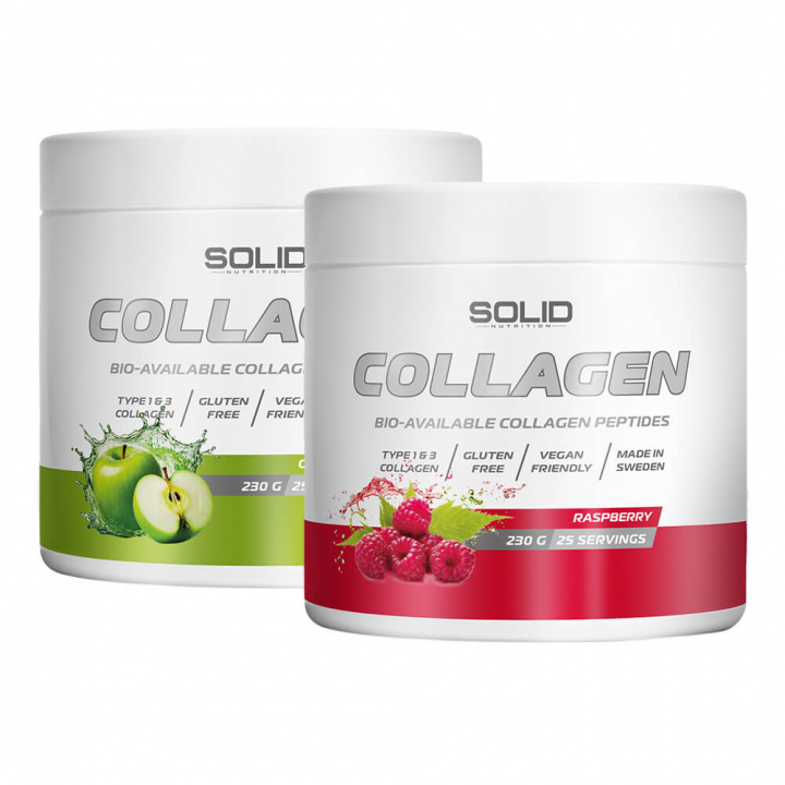 2 x SOLID Nutrition Collagen, 230 g ryhmässä Ravintolisät & Elintarvikkeet / Nivelten terveys / Kollageeni @ Tillskottsbolaget (SOLID7600)
