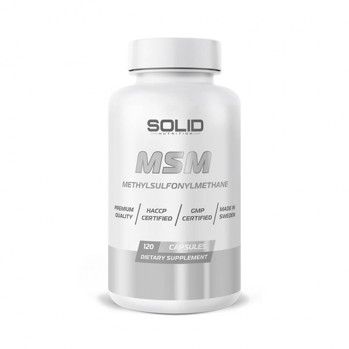 SOLID Nutrition MSM, 150 mega caps ryhmässä Ravintolisät & Elintarvikkeet / Nivelten terveys / MSM @ Tillskottsbolaget (SOLID7633)